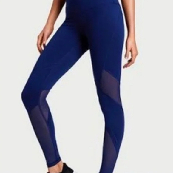 Victoria's Secret Sport Knockout tights. Mesh parts. Royal blue. Size L. - Picture 1 of 14